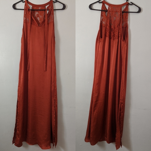 [Band of Gypsies] Midi Shift Dress Rust Revolve - Picture 3 of 6